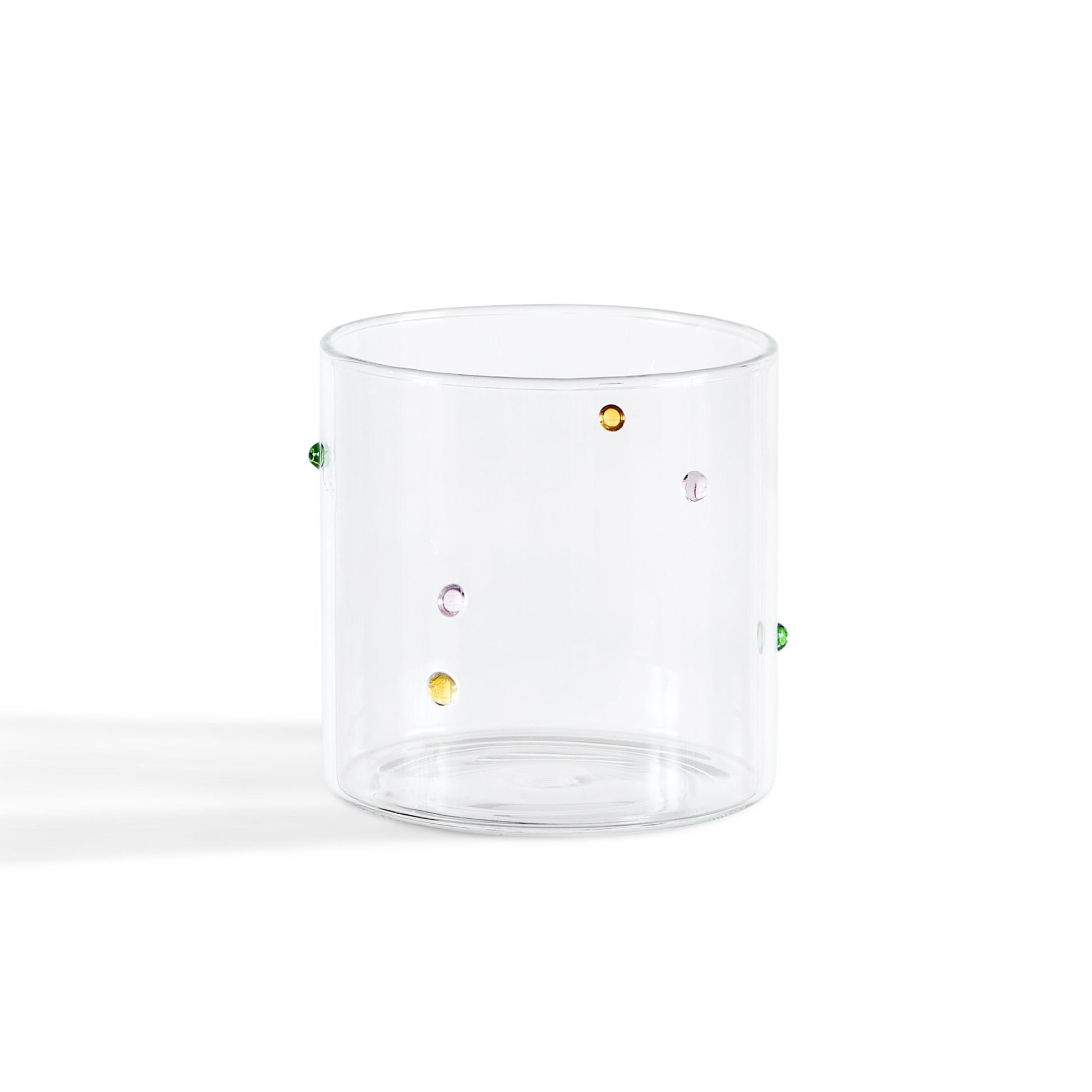 Nelly Polka Dot Glass Tumblers - Set of 4 - Clear - DUSK