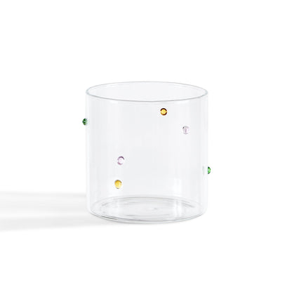 Nelly Polka Dot Glass Tumblers - Set of 4 - Clear - DUSK