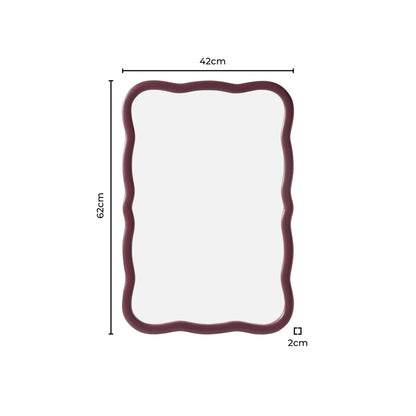 Niamh Wavy Wall Mirror - Tawny Port - DUSK