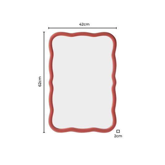 Niamh Wavy Wall Mirror - Terracotta - DUSK