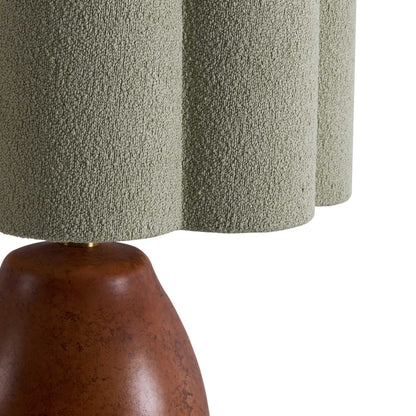 Nikki Ceramic Boucle Shade Lamp - Brown - DUSK