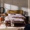 Noa 100% Cotton Stripe Duvet Cover & Pillowcase Set - Chocolate - DUSK