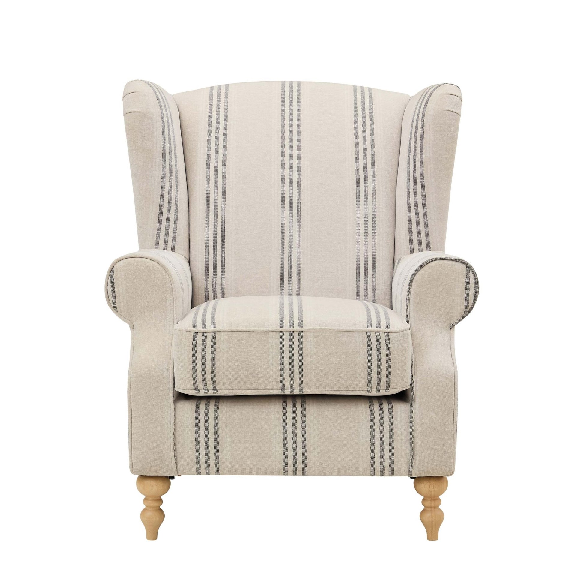 Nora Armchair - Natural 3 Stripe - DUSK
