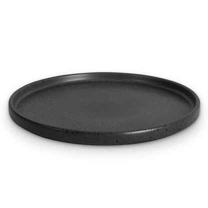 Nori Stoneware Set of 4 Dinner Plates - Black - DUSK