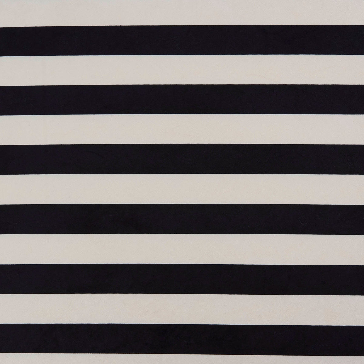 Northwich Black Metal Frame Pouffe - Mono Stripe - DUSK