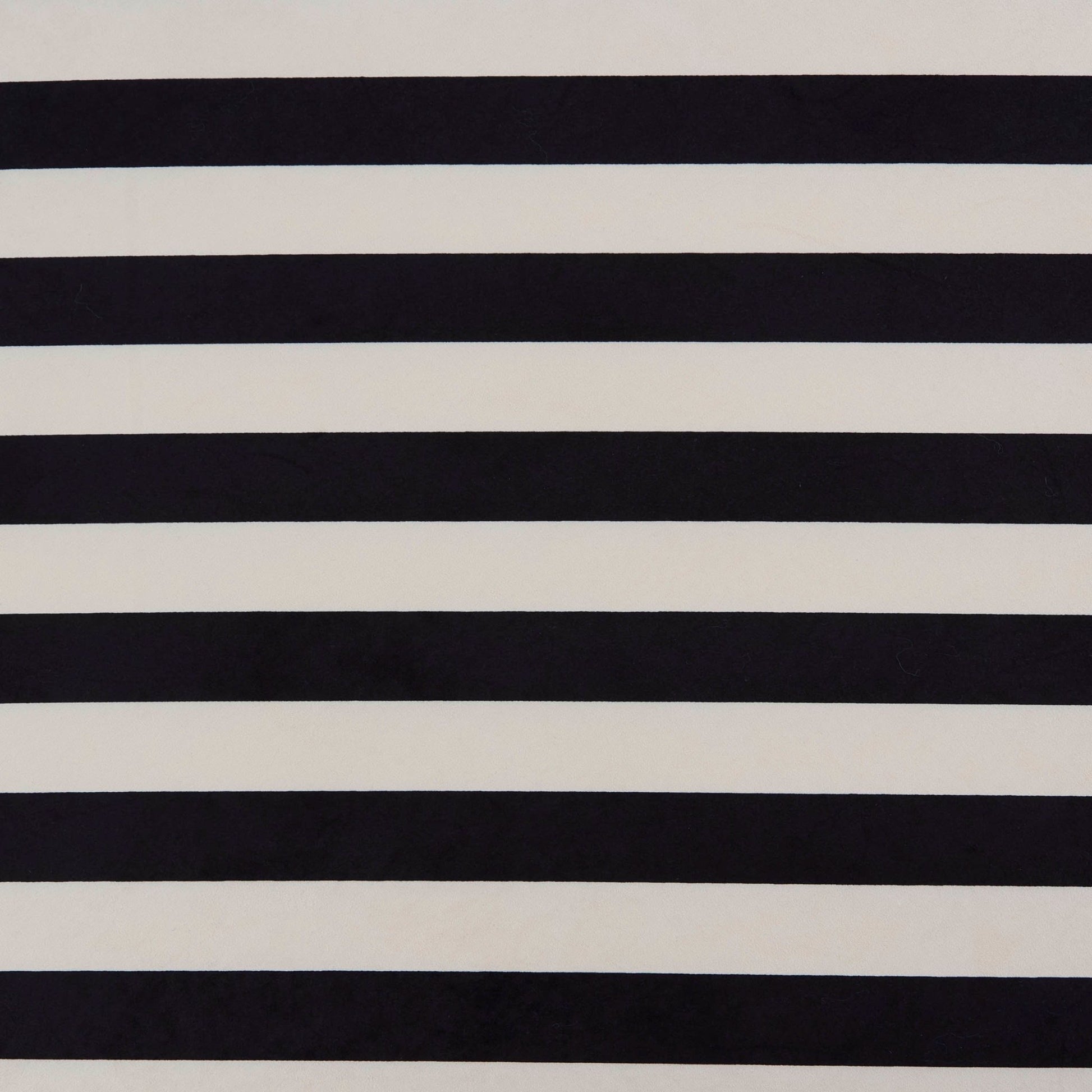 Northwich Black Metal Frame Pouffe - Mono Stripe - DUSK