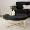 Northwich Gold Metal Frame Pouffe - Ink - DUSK