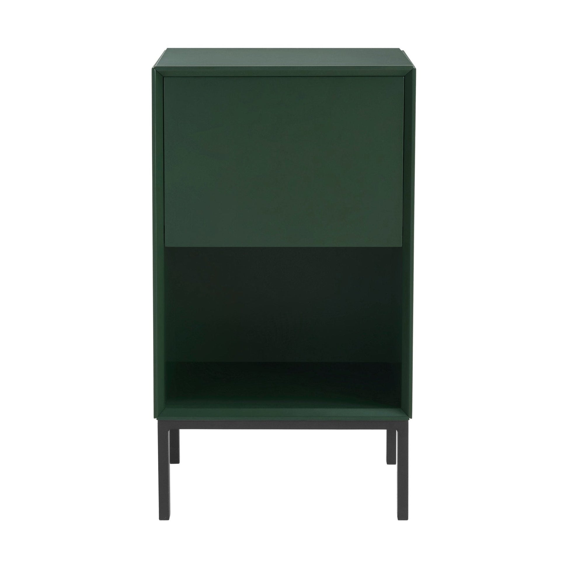 Nova 1 Drawer Bedside Table - Forest Green - DUSK