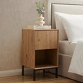 Nova 1 Drawer Bedside Table - Light Wood - DUSK