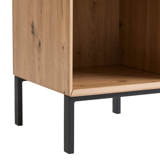 Nova 1 Drawer Bedside Table - Light Wood - DUSK