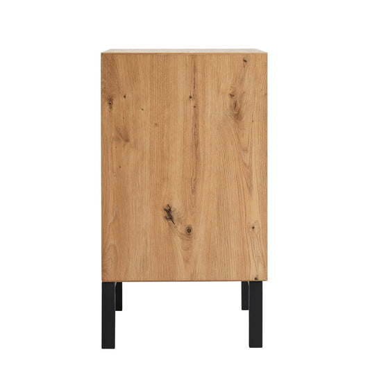 Nova 1 Drawer Bedside Table - Light Wood - DUSK