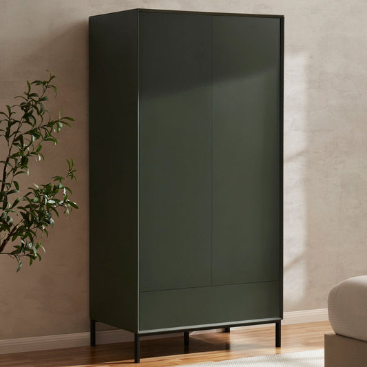 Nova 2 Door Wardrobe - Forest Green - DUSK