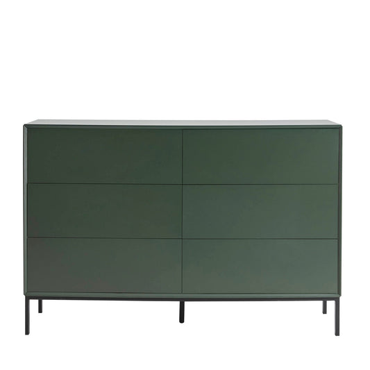 Nova 6 Drawer Chest - Forest Green - DUSK