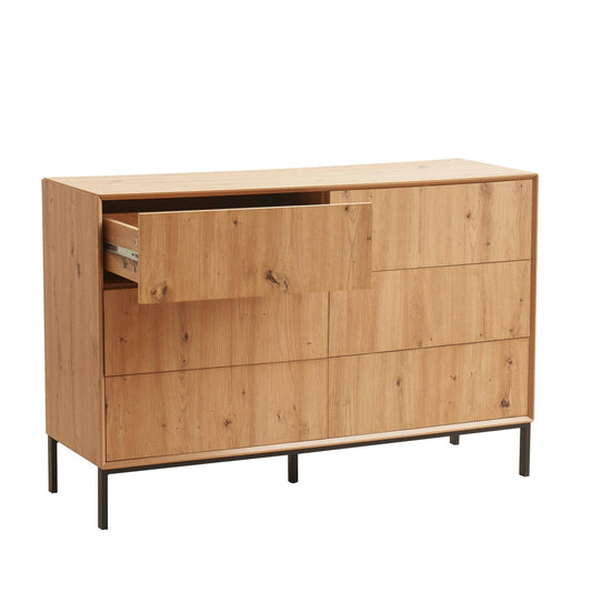 Nova 6 Drawer Chest - Light Wood - DUSK