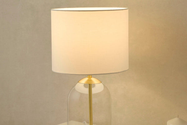 Nova Clear Glass Table Lamp - Gold - DUSK