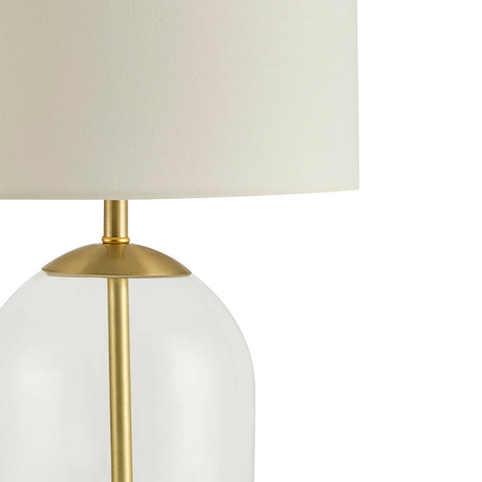 Nova Clear Glass Table Lamp - Gold - DUSK