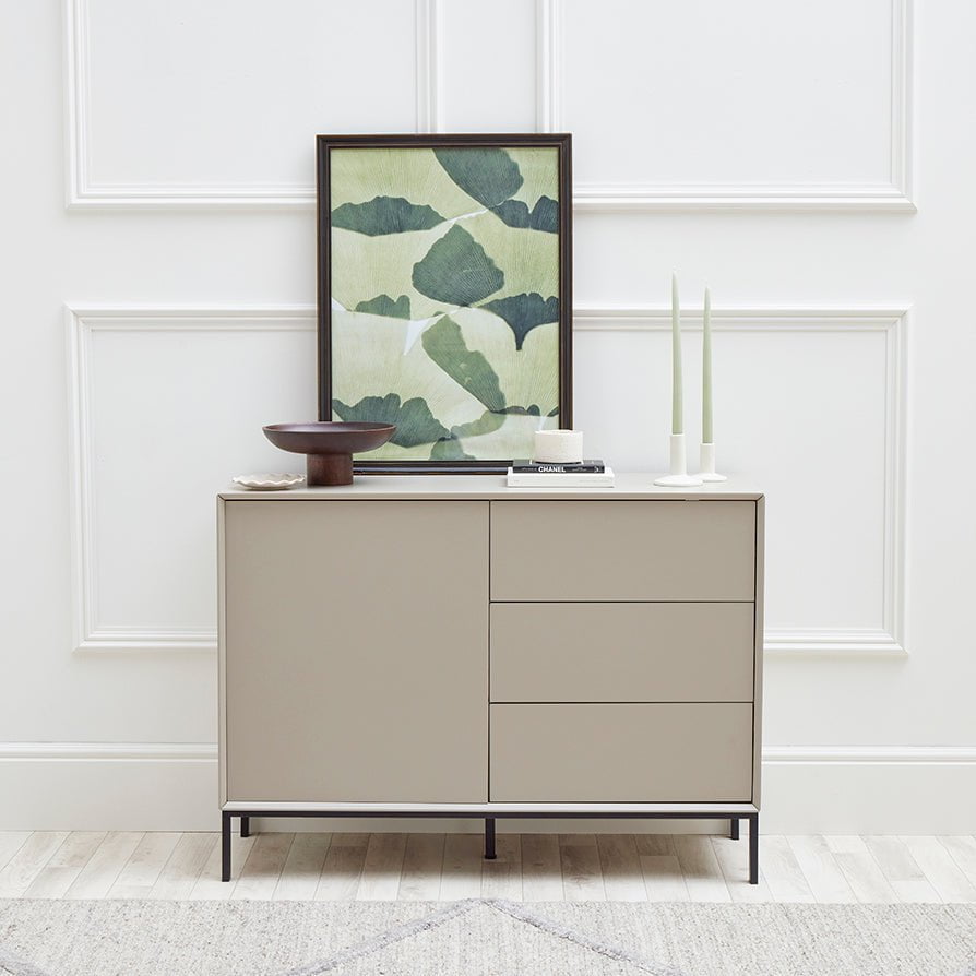 Nova Small Sideboard with Drawers - Taupe - DUSK