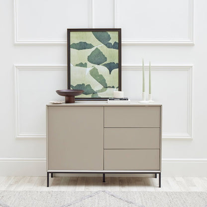Nova Small Sideboard with Drawers - Taupe - DUSK