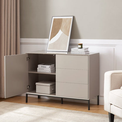 Nova Small Sideboard with Drawers - Taupe - DUSK