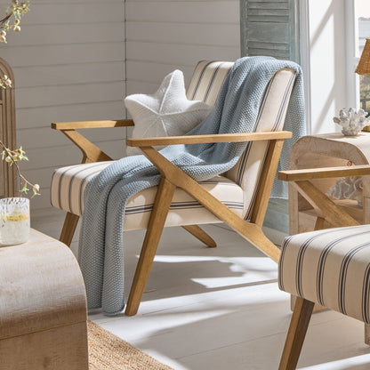Nyla Accent Chair - Blue Stripe - DUSK