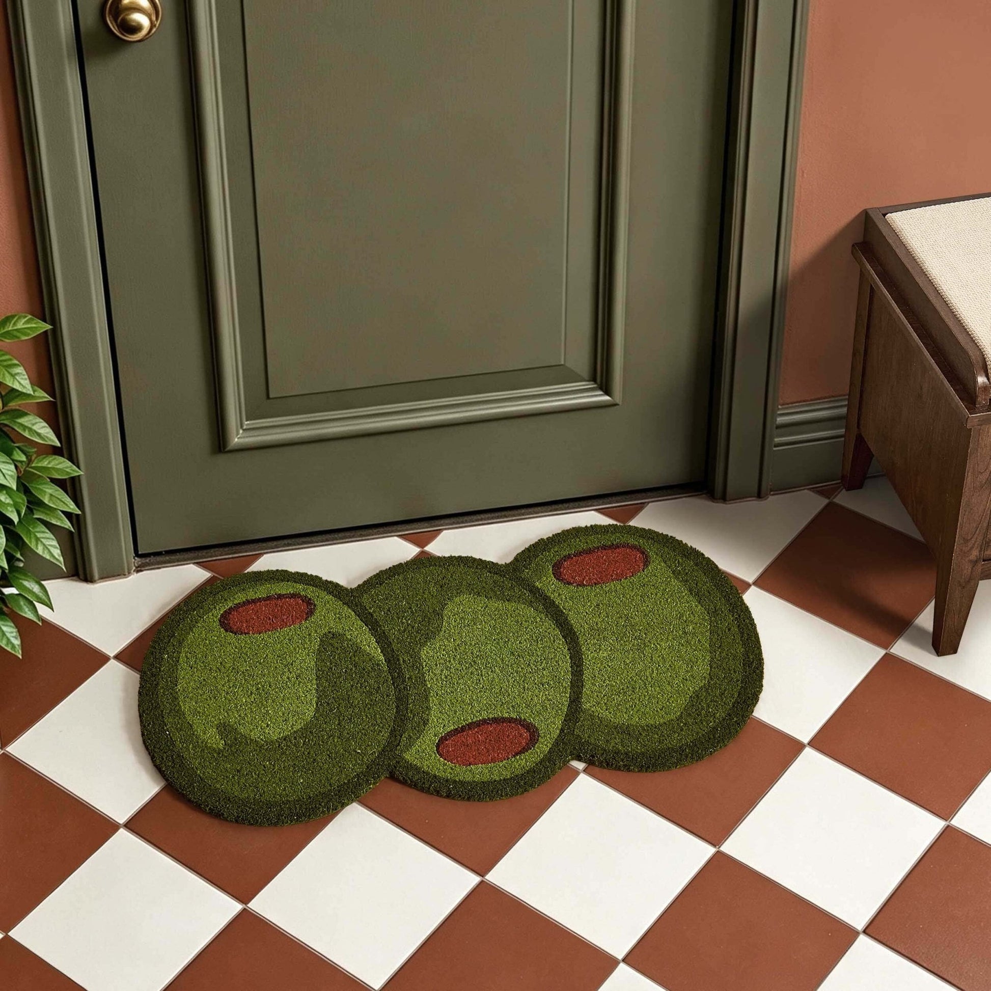 Olive Doormat - Green - DUSK