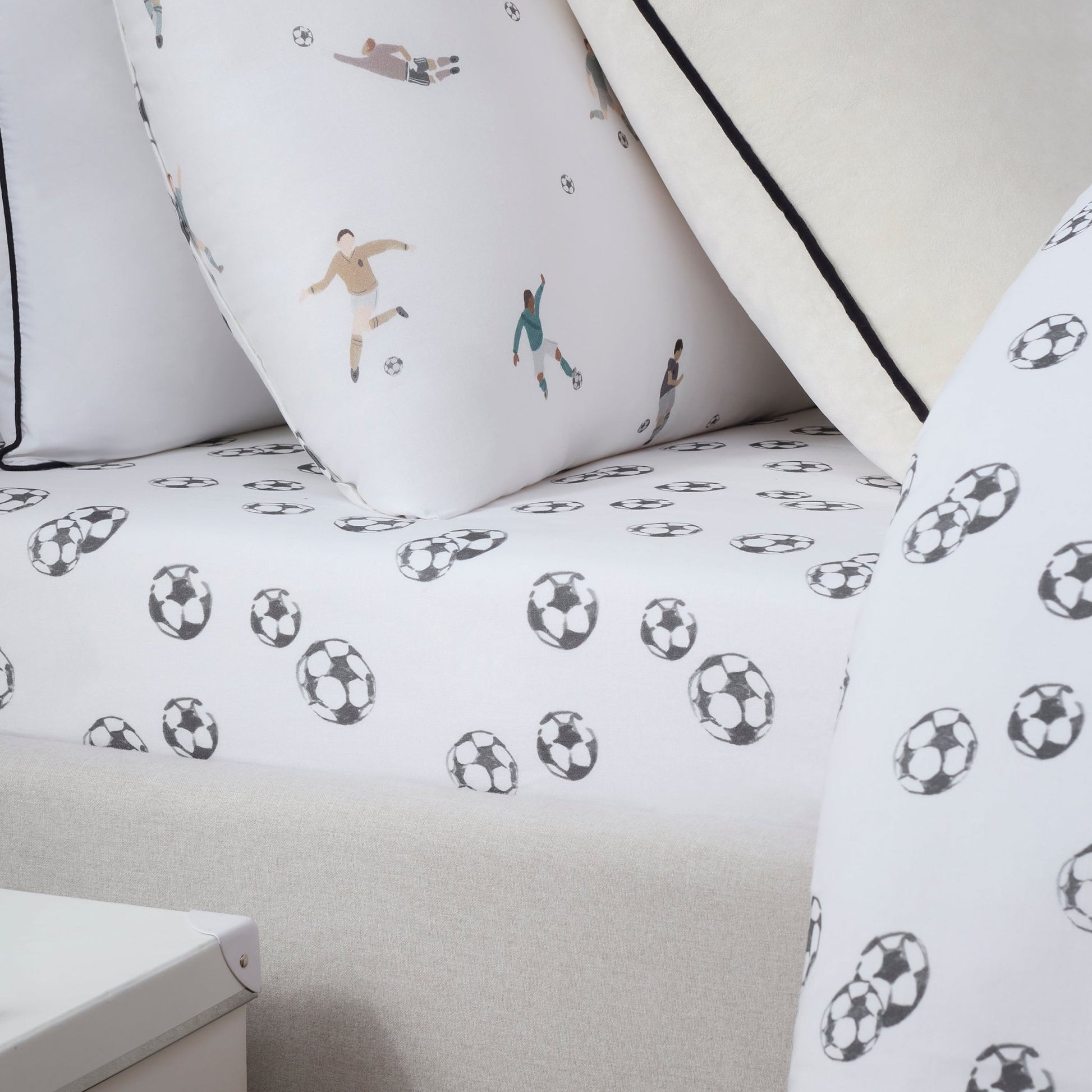 Ollie Football 100% Cotton Fitted Sheet - DUSK