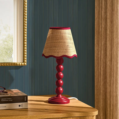 Ori Scallop Bobbin Table Lamp - Burgundy - DUSK