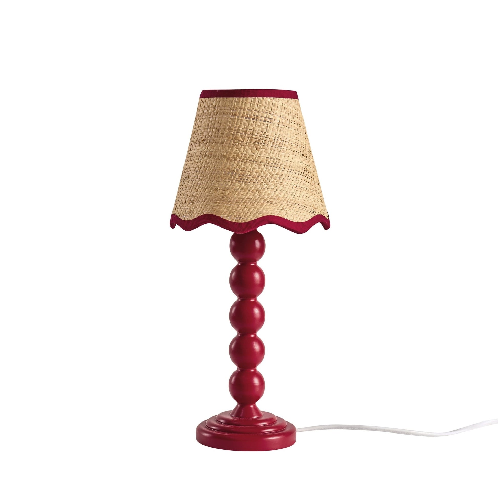 Ori Scallop Bobbin Table Lamp - Burgundy - DUSK