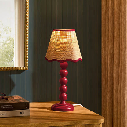 Ori Scallop Bobbin Table Lamp - Burgundy - DUSK