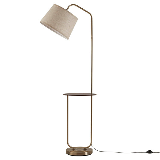 Orianna Floor Lamp with Side Table - Gold - DUSK