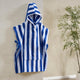 Orlando Kids Towelling Stripe Poncho - Electric Blue - DUSK