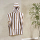 Orlando Kids Towelling Stripe Poncho - Natural - DUSK