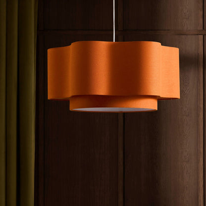 Orlaya Two - Tier Scalloped Ceiling Shade - Burnt Orange - DUSK
