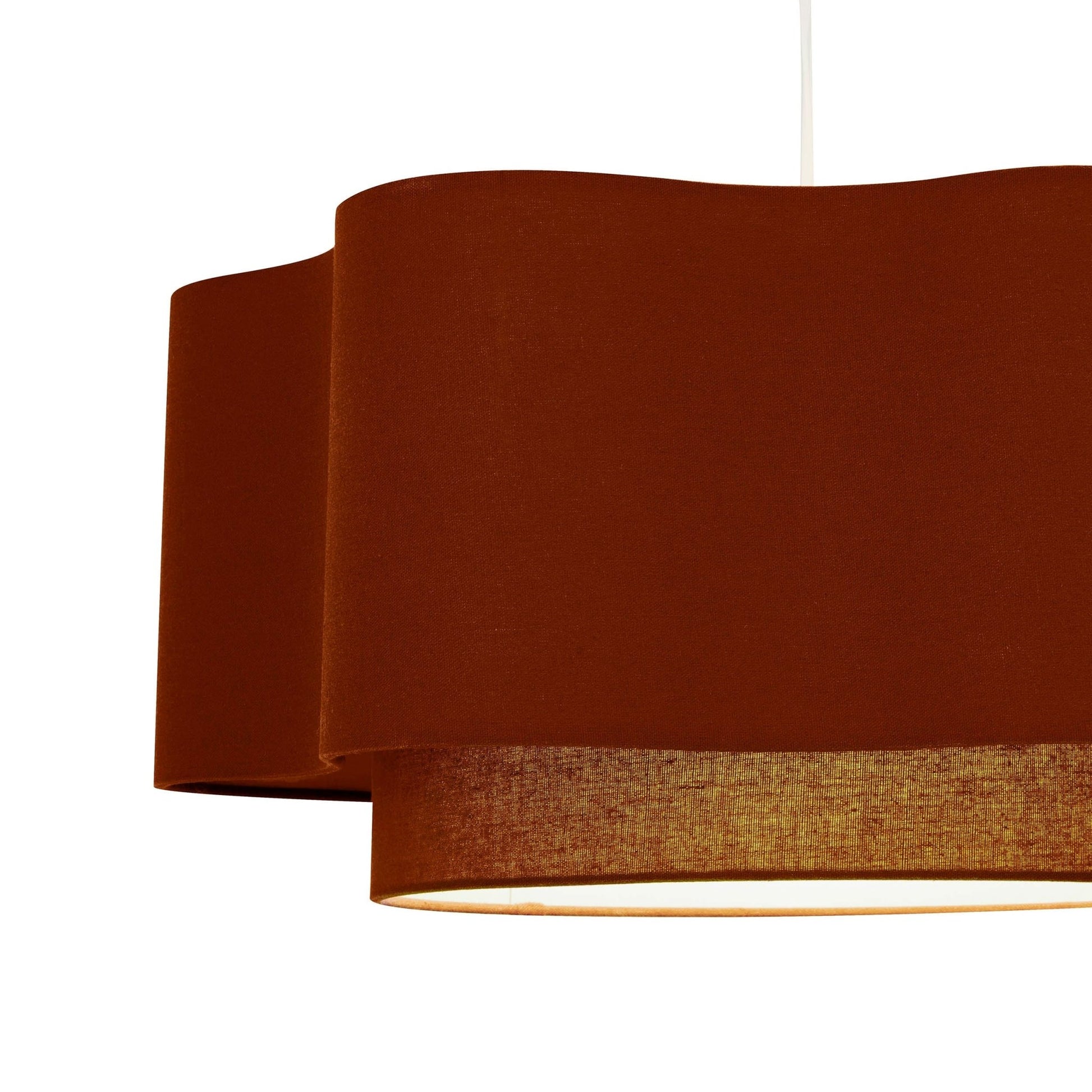 Orlaya Two - Tier Scalloped Ceiling Shade - Burnt Orange - DUSK