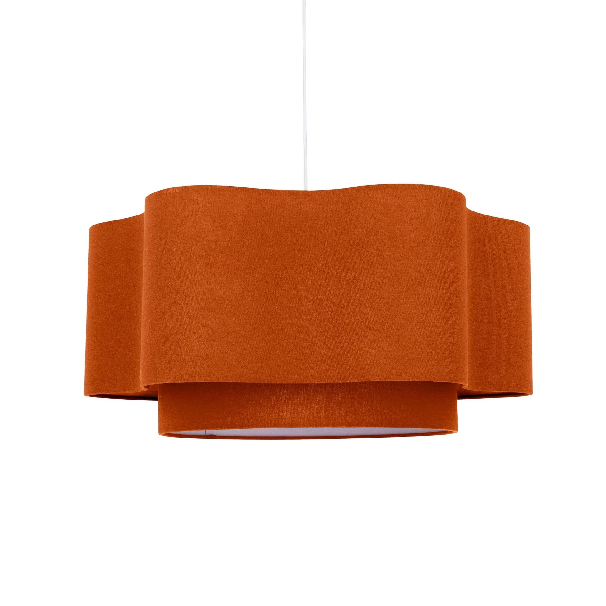 Orlaya Two - Tier Scalloped Ceiling Shade - Burnt Orange - DUSK