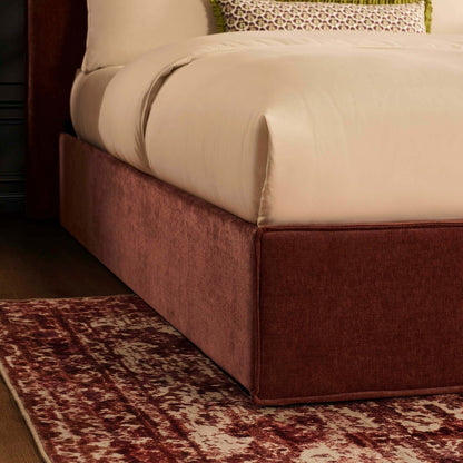Oslo Ottoman Storage Bed - Chenille Dark Rust - DUSK