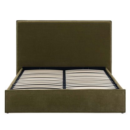 Oslo Ottoman Storage Bed - Chenille Olive - DUSK