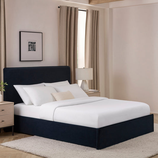 Oslo Ottoman Storage Bed - Navy - DUSK