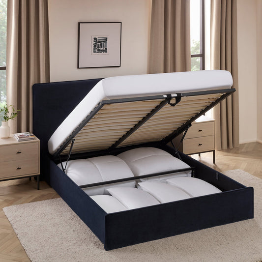 Oslo Ottoman Storage Bed - Navy - DUSK