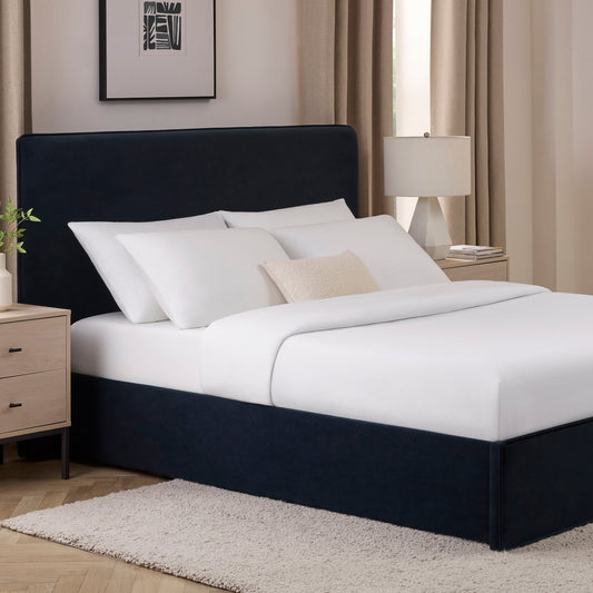 Oslo Ottoman Storage Bed - Navy - DUSK