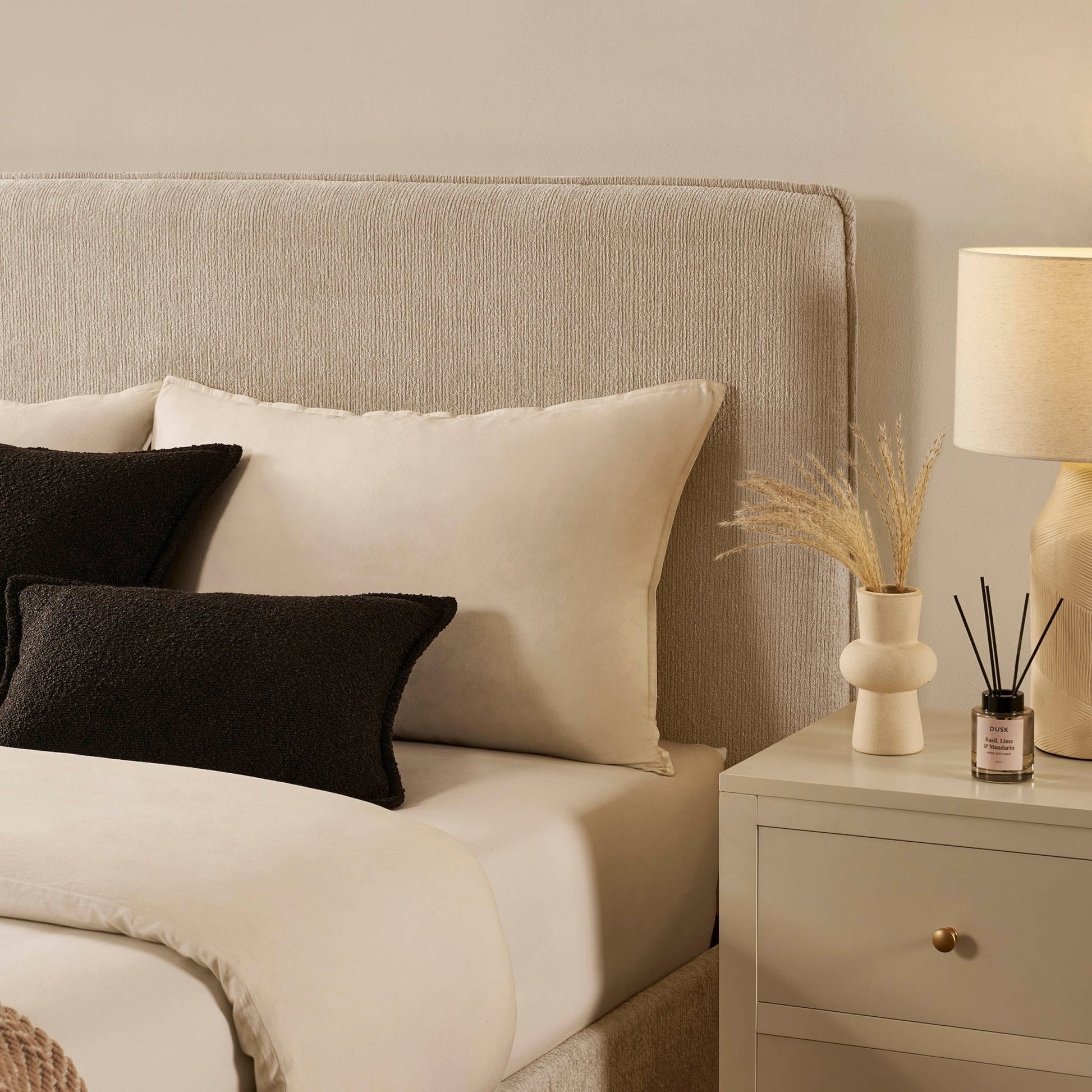 Oslo Ottoman Storage Bed - Textured Oatmeal - DUSK