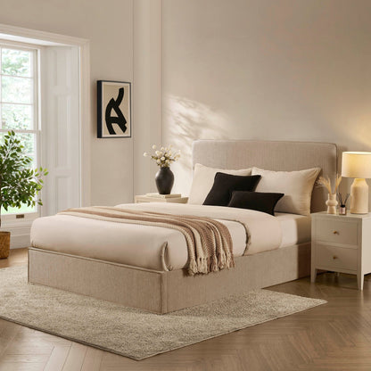 Oslo Ottoman Storage Bed - Textured Oatmeal - DUSK