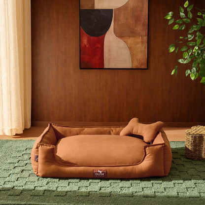 Otis Dog Bed with Bone Cushion - Burnt Orange - DUSK