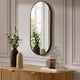 Oval Wall Mirror - Black - DUSK