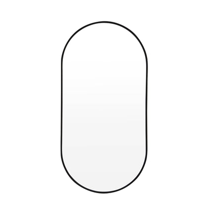 Oval Wall Mirror - Black - DUSK