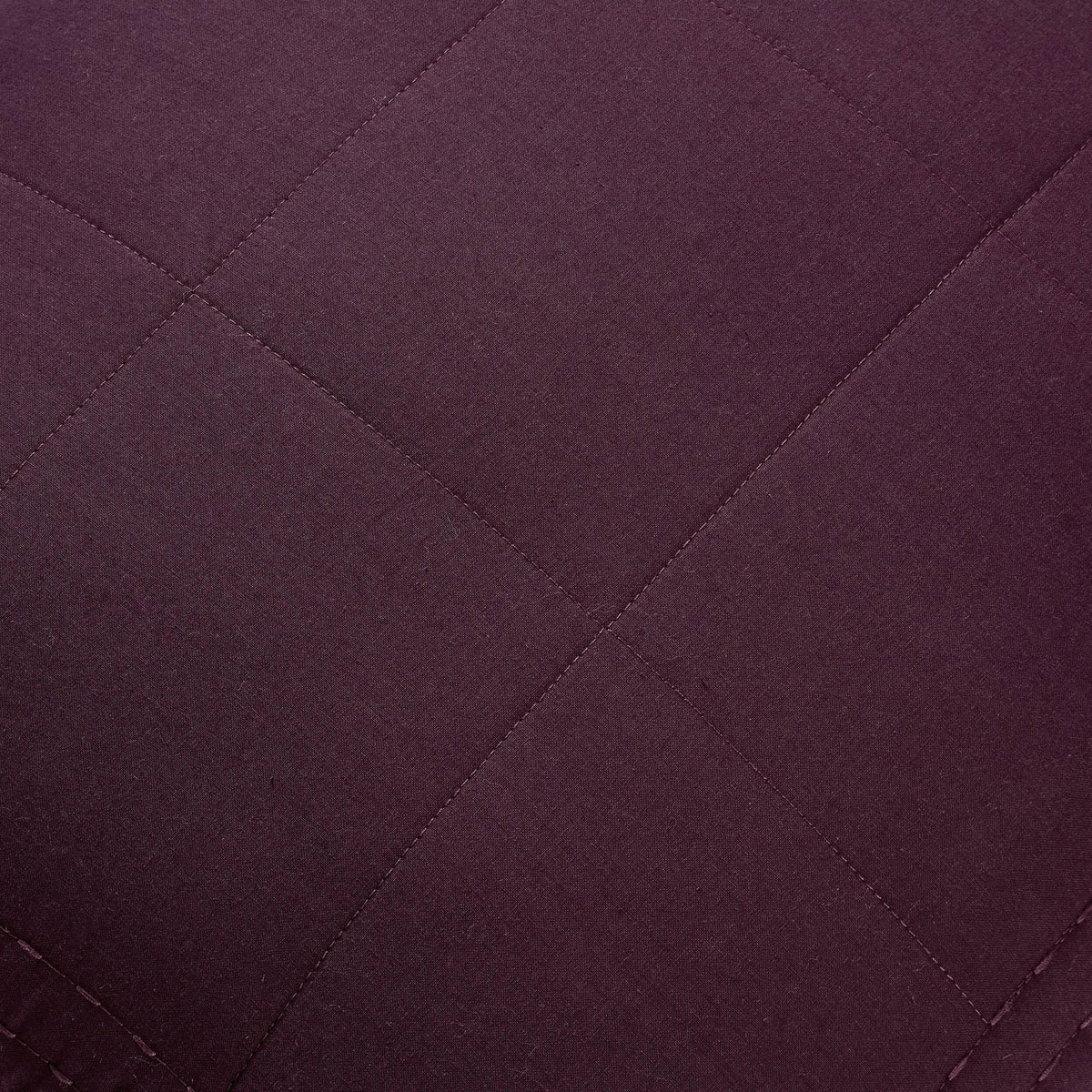 Oxford 100% Pure Cotton Quilted Bedspread - Aubergine - DUSK