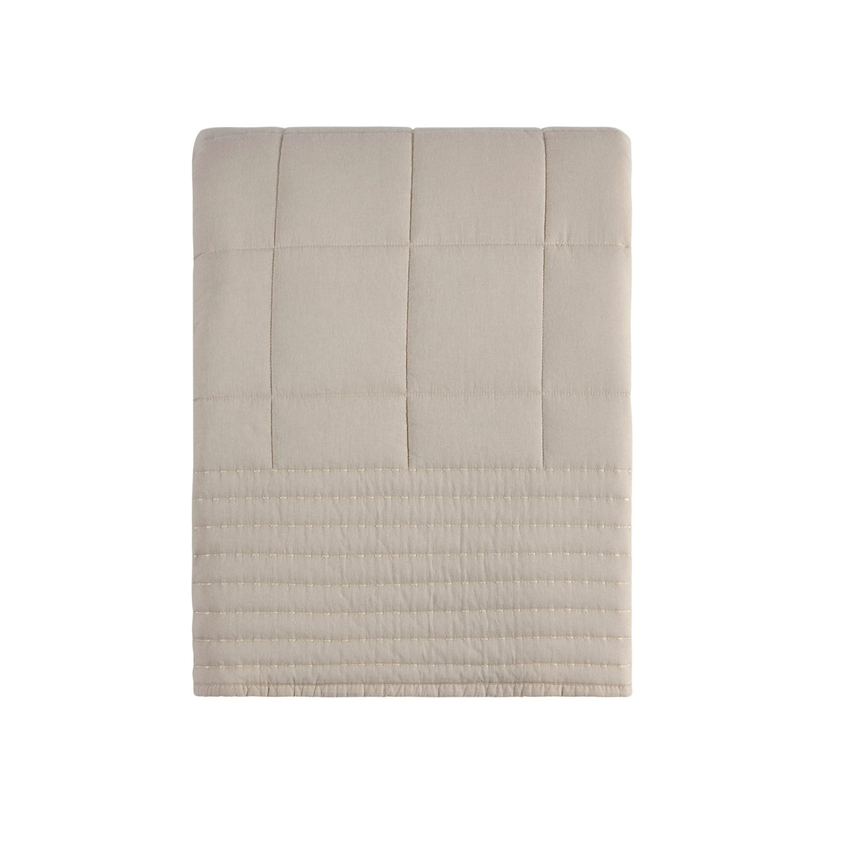 Oxford 100% Pure Cotton Quilted Bedspread - Champagne - DUSK