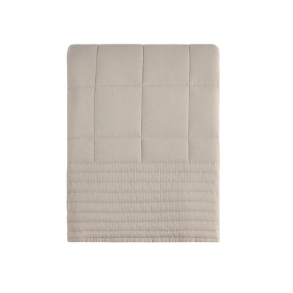 Oxford 100% Pure Cotton Quilted Bedspread - Champagne - DUSK
