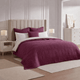 Oxford 100% Pure Cotton Quilted Cushion Cover - Aubergine - DUSK