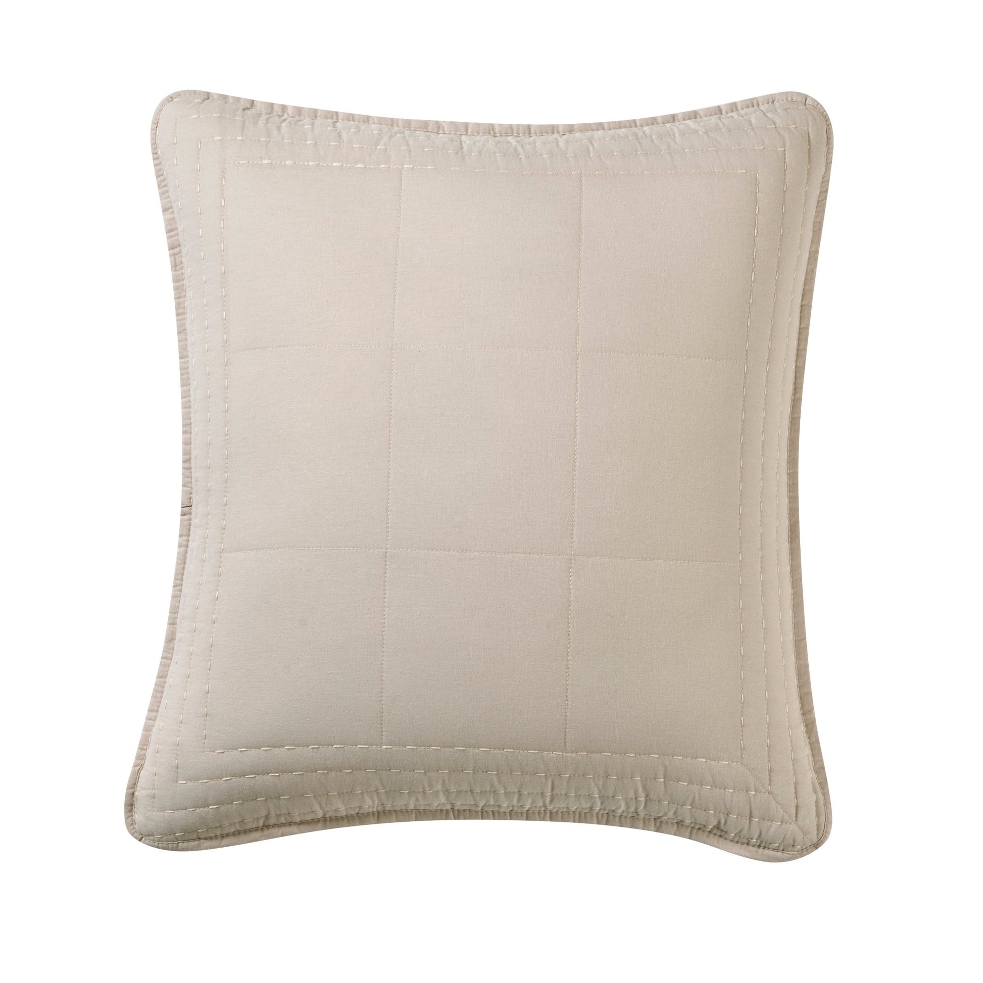 Oxford 100% Pure Cotton Quilted Cushion Cover - Champagne - DUSK